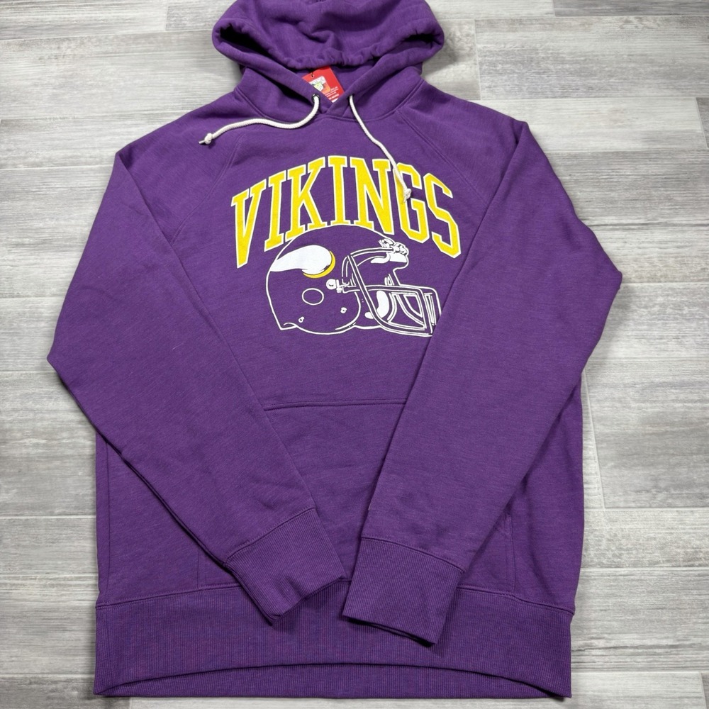 Minnesota‎ Vikings NFL Unisex Hoodie HOMAGE Purple Pullover Sweatshirt Large New